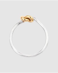 Elli Jewelry - Ring Knot 925 Sterling Silver Bicolor