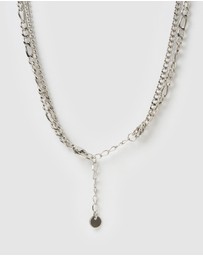 Arms Of Eve - Marcella Double Stack Silver Necklace