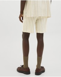 Jack & Jones - Jaiden Coba Striped Jogger Shorts Mid Relaxed Fit