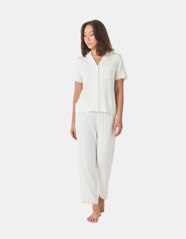 Gingerlilly - Dianne Bamboo Long PJ set with Lace