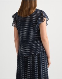 David Lawrence - Carver Clip Spot Blouse