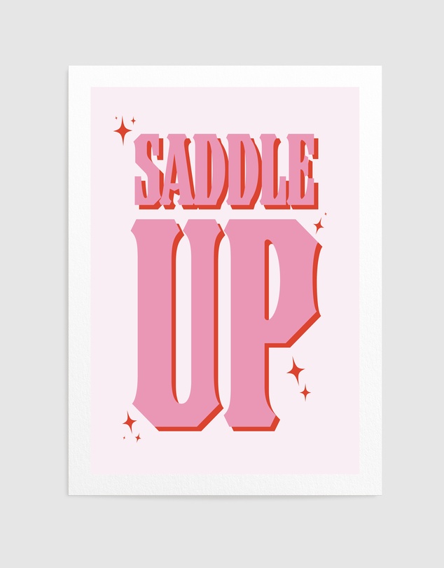 Olive et Oriel - Saddle Up by Frankie Kerr-Dineen Art Print