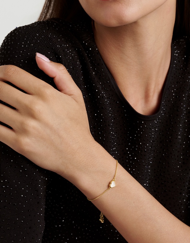 Ted Baker - SERENA: Pearl Shimmer Heart Adjustable Bracelet