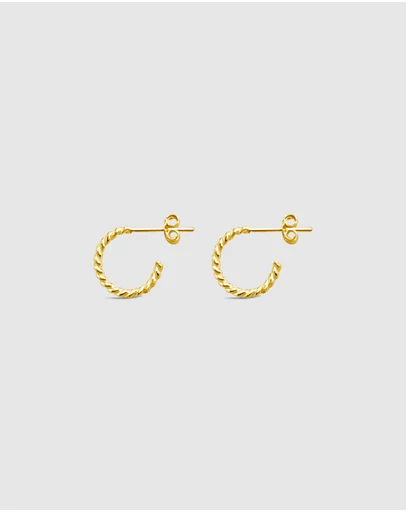 Ichu - Rope Twist Hoops Gold