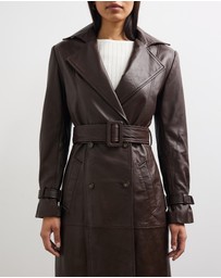 Sofia Irina - Leather Trench Coat