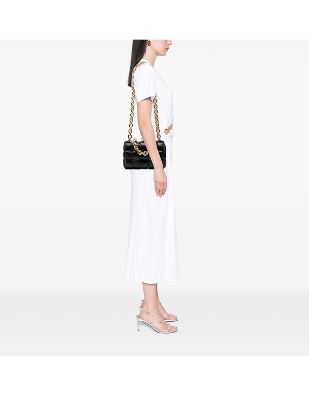 Pre-Loved by Azura Reborn - Pre-Loved Nappa Intrecciato Padded Chain Cassette Satchel