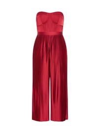 City Chic - Palazzo Pleat Jumpsuit
