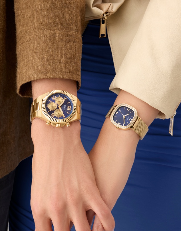 GUESS - Guess Men's Gold Tone 44mm Multi-function Watch