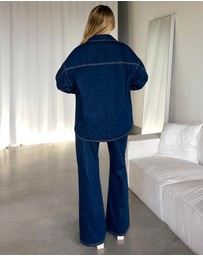 Dazie - London Fever High Waisted Wide Leg Jeans