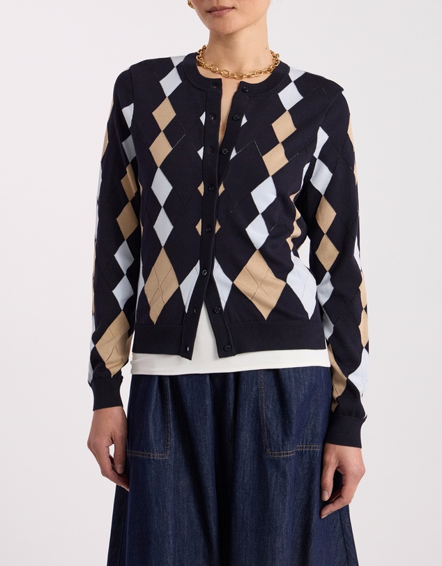 David Lawrence - Huntley Cotton Argyle Cardigan
