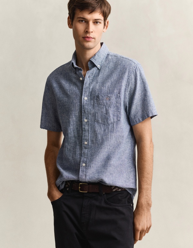 Gant - Cotton Linen Short Sleeve Shirt