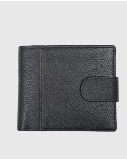 DENTS - Two-Tone Pebble Grain Leather Bifold Wallet with RFID Blocking