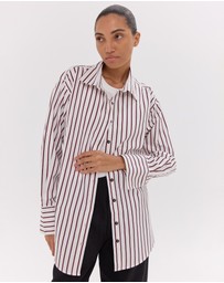 Cloth & Co. - The Dropped Yoke Shirt | Mahogany & White