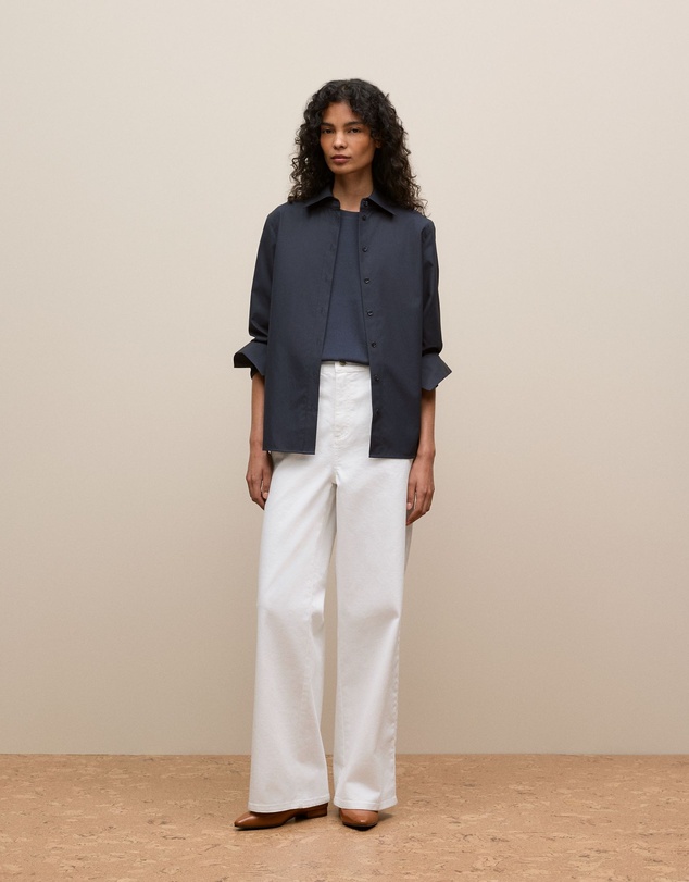 Trenery - Australian Cotton Half Sleeve T-shirt in Night Sky