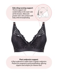 Hotmilk Maternity Lingerie - Warrior 2.0 Plunge Nursing Bra - Flexiwire