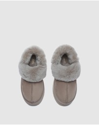 EVERAU - Australian Shepherd Ugg Musa Platform Cow Suede Upper House Shoes
