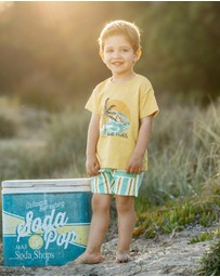 Fox & Finch - Surfs Up Stripe Shorts - Kids