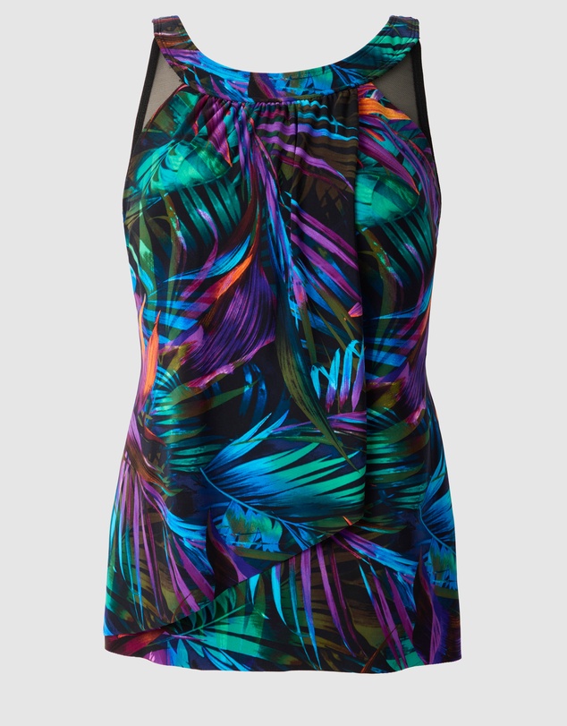Miraclesuit Swimwear  - Palma Paradiso Ursula Underwired High Neck Tankini Top