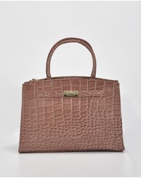 Cobb & Co - Arlie Leather Croc Tote