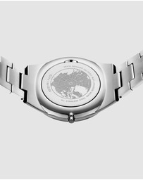 Bering - Bering Ultra Slim 40mm Green Dial Polished Silver Strap Watch
