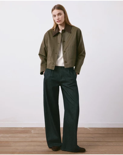 M.N.G - Denim Parka With Contrasting Collar
