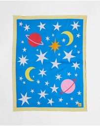 Kip&Co - Stars And Moon Cotton Knitted Blanket - Babies