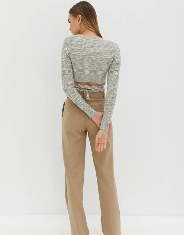 Style Addict - Scoop Neck Tie Crop