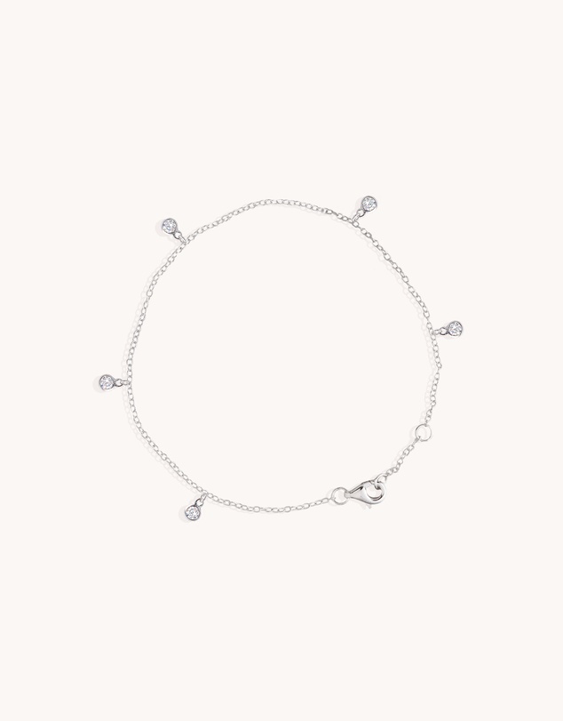 Bianc - Scattered CZ Bezel Drop Bracelet
