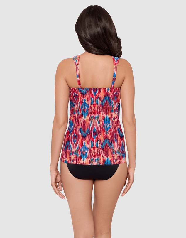 Miraclesuit Swimwear  - Ikat Dorado Dazzle Underwired Draped Tankini Top