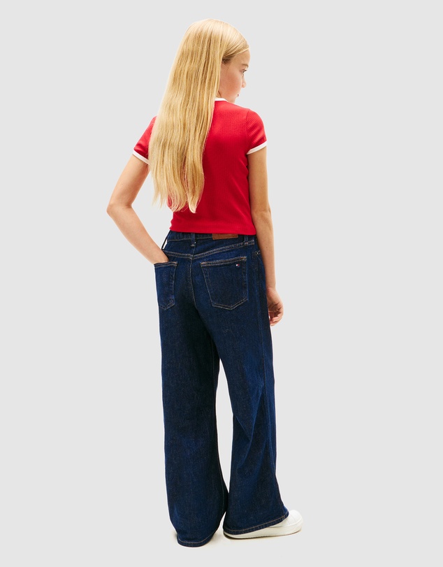 Tommy Hilfiger - Heritage Flag Ribbed Extra Slim T-Shirt - Teens