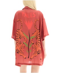 THE TALES - Crouching Tiger Silk Shirt Dress
