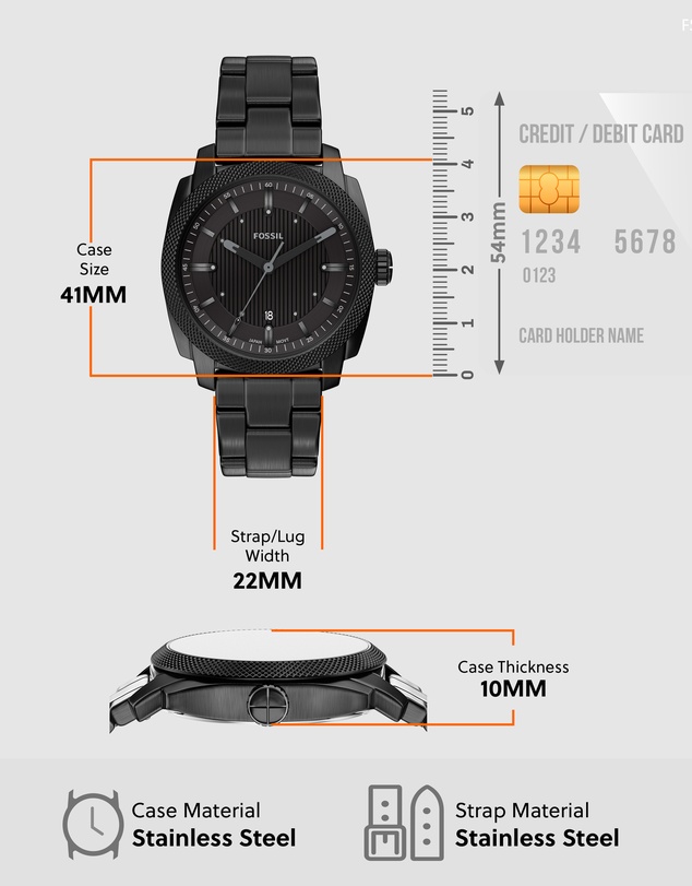 Fossil - Machine Black Analogue Watch