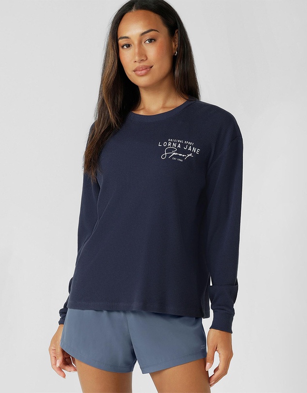 Lorna Jane - Everyday Ease Waffle Long Sleeve T-Shirt