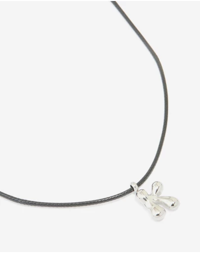 Lovisa - Waterproof Stainless Steel Large Bubble Letter K Cord Necklace