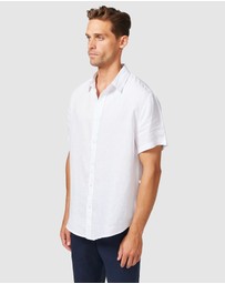 Vacay Swimwear - S/S White Linen Shirt