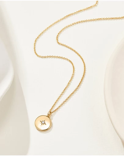 Mestige - True North Necklace - 18K Gold Plated