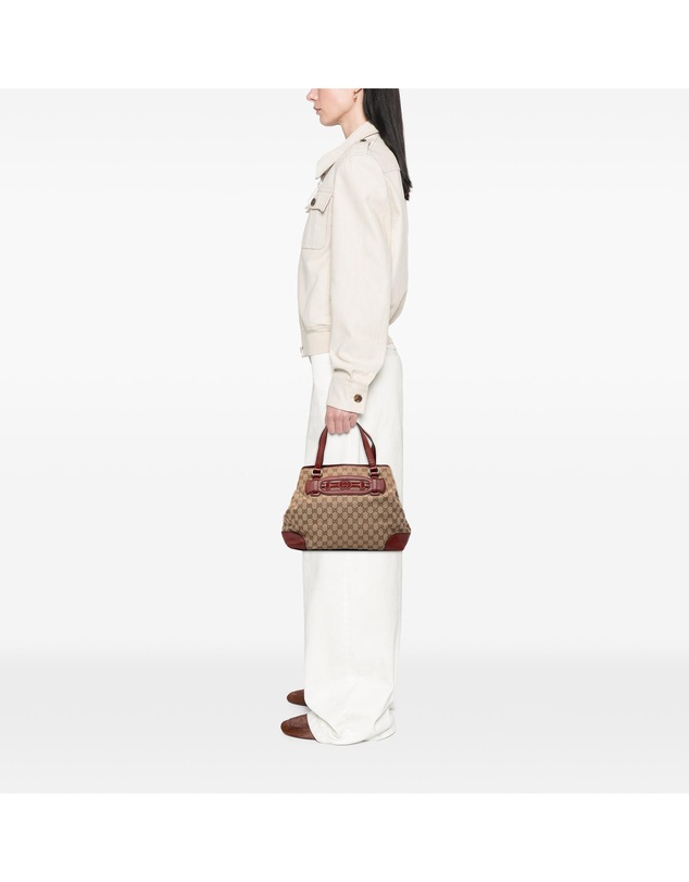 Pre-Loved by Azura Reborn - Pre-Loved Medium GG Canvas Web Dressage Tote