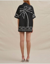 BY JOHNNY. - Paradise Palm Sun Shirt