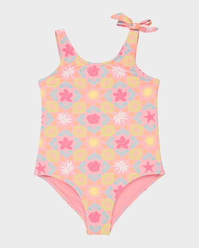 Roxy - Girls 2 to 7 Check One Piece Swimsuit