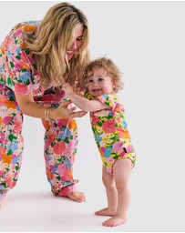 Kip&Co - Follow The Sun Yellow Organic SS Frill Romper - Babies