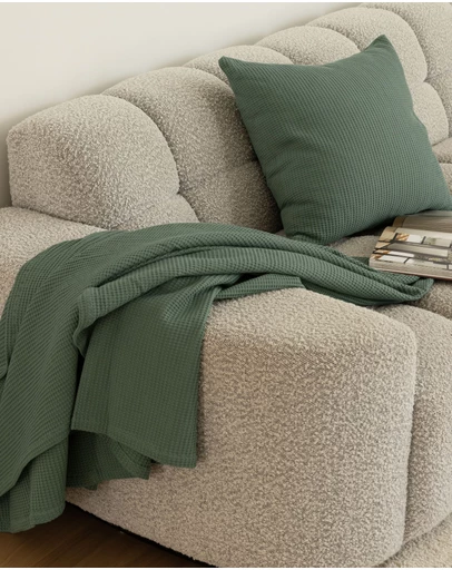 Bambury - Milo Waffle Square Cushion