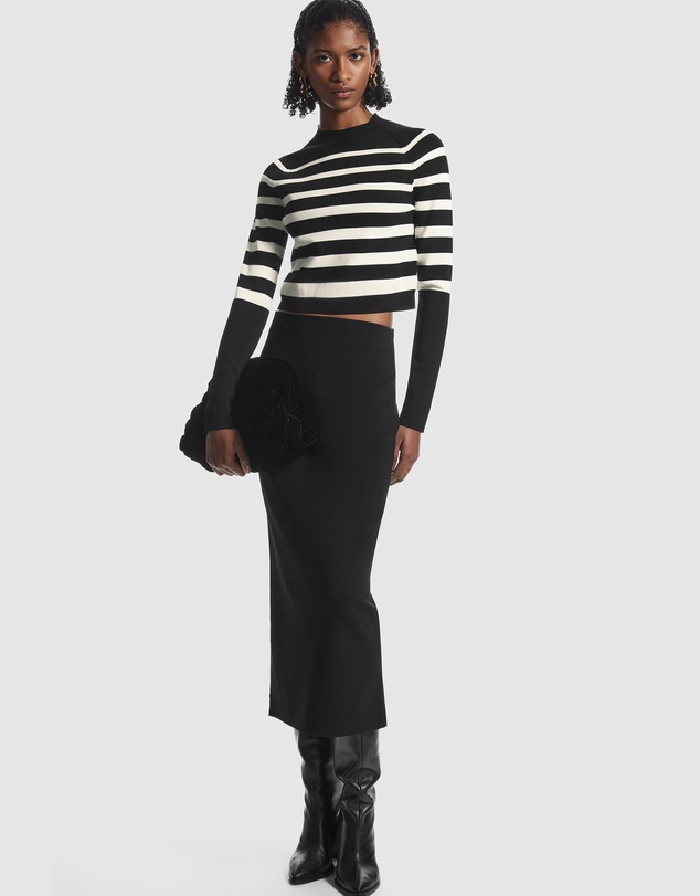 COS - Cropped Knitted Mock-neck Top