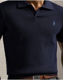 Polo Ralph Lauren - Rib-Knit Cotton Johnny-Collar Sweater