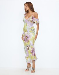 Dazie - Orchid Asymmetrical Midi Dress