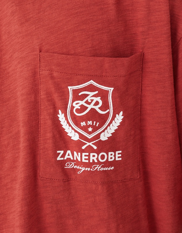 Zanerobe - Crest Slub Flow Tee Cherry