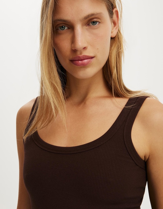 Cotton On - Blake Rib Scoop Tank
