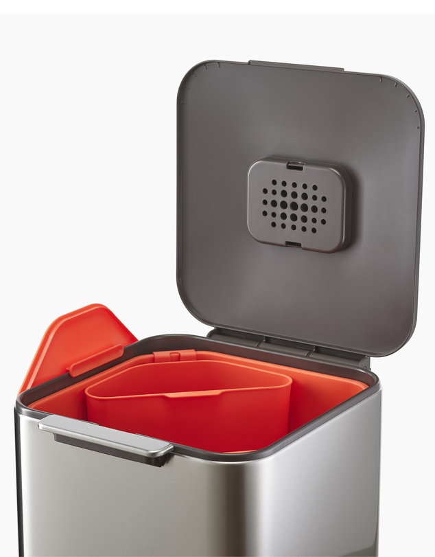 Joseph Joseph - Totem Compact 40L Waste Separation & Recycling Unit (Stainless Steel)