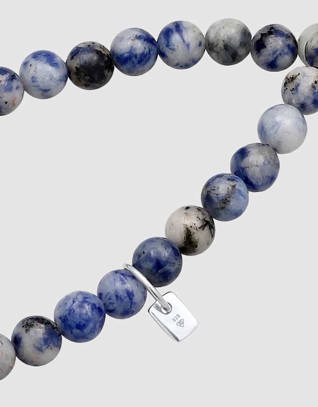 Kuzzoi - ICONIC EXCLUSIVE - Agate Bead Necklace with Sterling Silver Charm Carrier