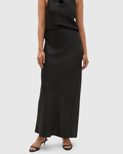 Seed Heritage - Satin Slip Column Skirt