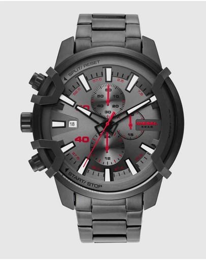 Diesel - Griffed Gun-Metal Chronograph Watch